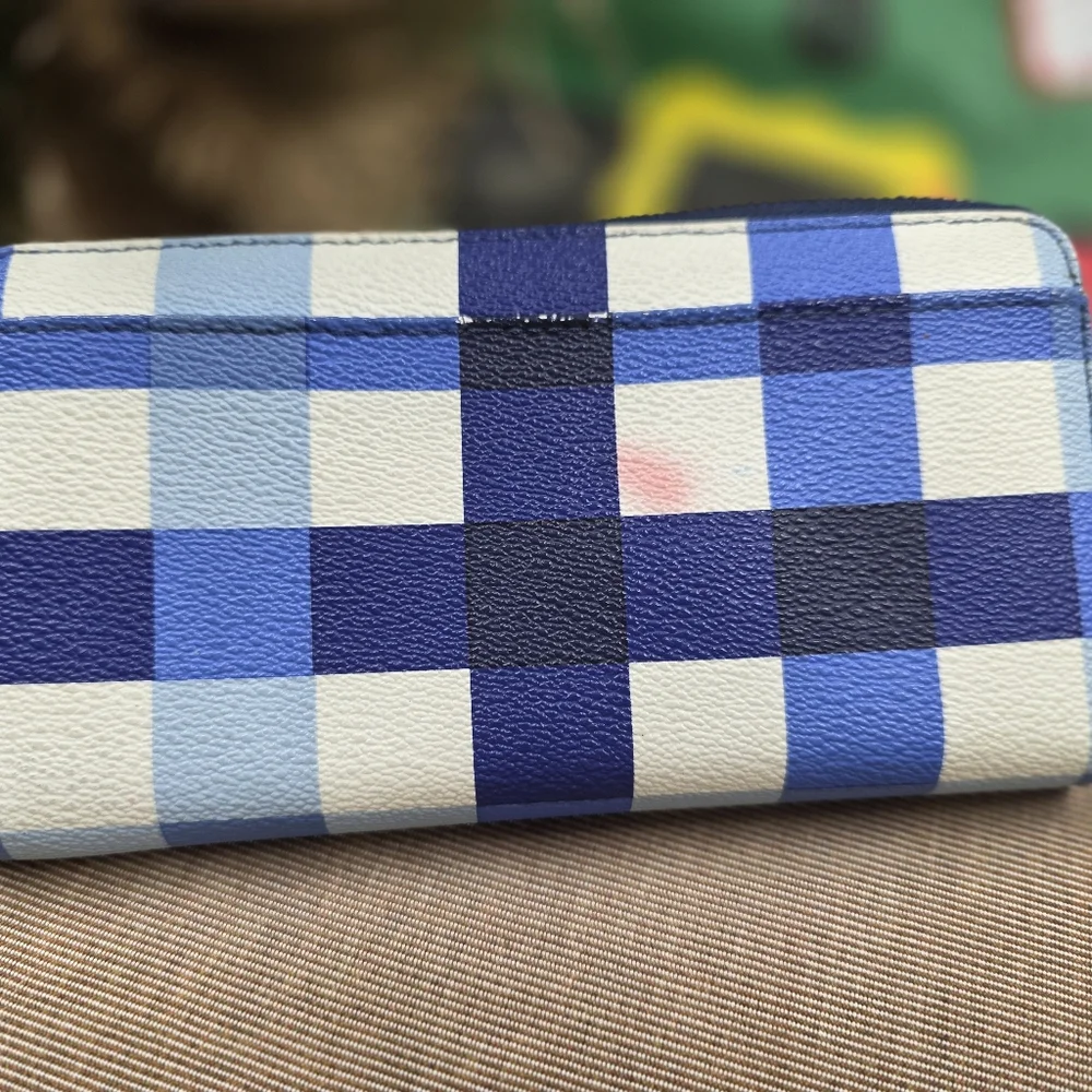 Kate Spade Blue Plaid Wallet - Picture 7 of 9